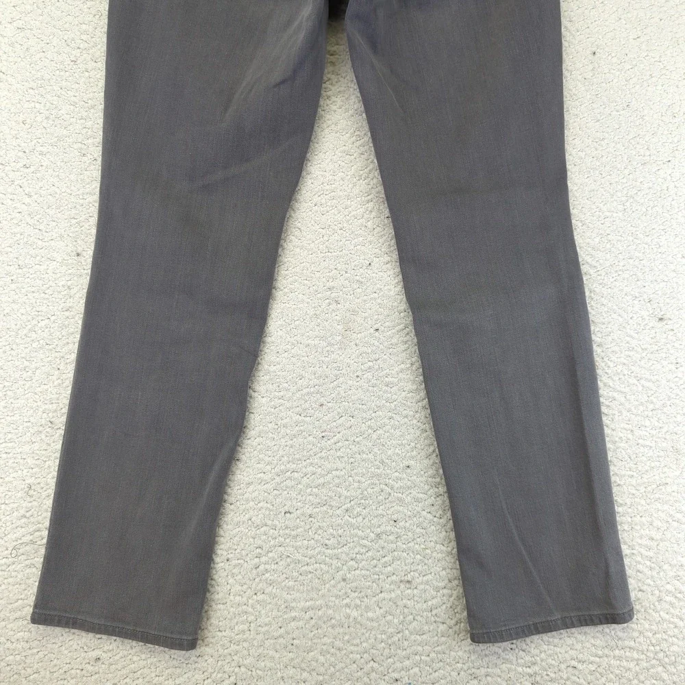 TALBOTS Flawless High Waist Straight Leg Jeans‎ Womens 8 Petite Gray Stretch